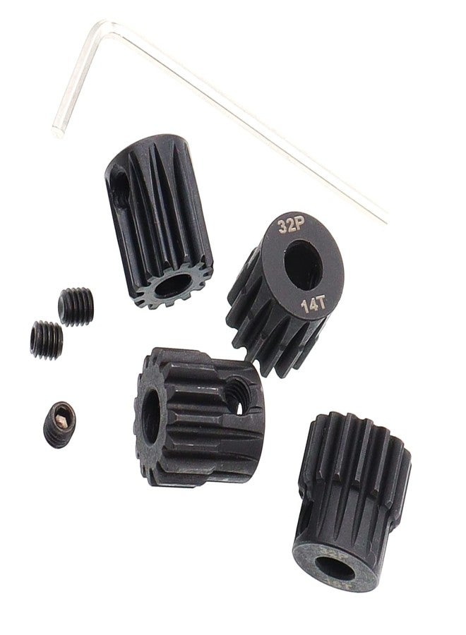 Treehobby 4PCS Metal Steel 32P 5mm Pinion Gear Set 13T 14T 15T 16T with Hex Key for RC Cars(Compatible with 0.8 Metric Pitch) - Image 4